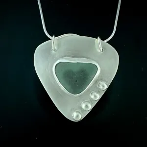Guitar Pick Seaglass Pendant