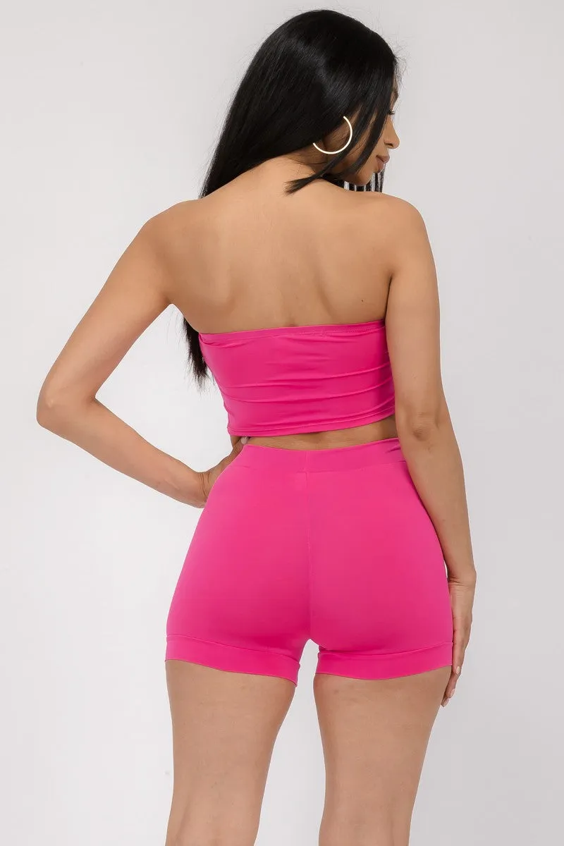 HH695R-SL - 3 PC TUBE TOP AND CARDIGAN SET
