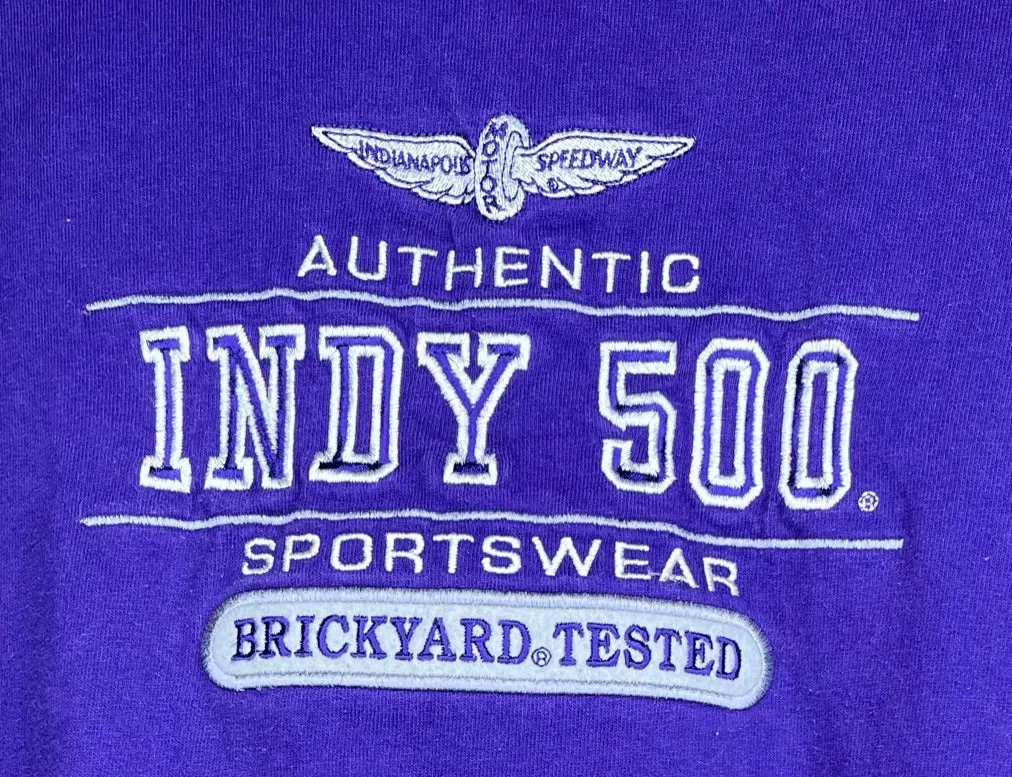 Indianapolis 500 Nascar Embroidered T-Shirt: XXL