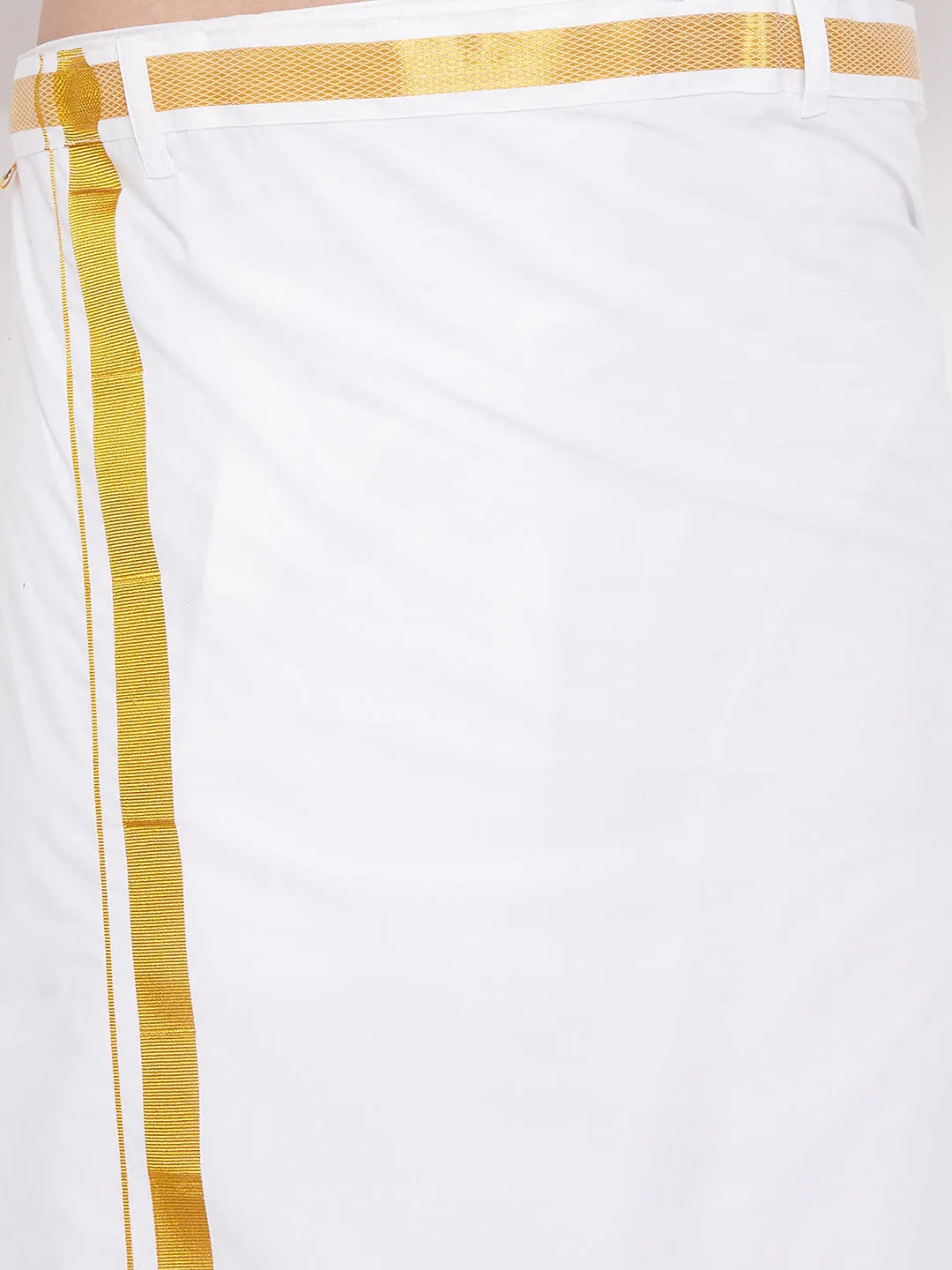Jashvi Men's & Boys Black Solid Silk Blend Half Sleeve Ethnic Shirt And Mundu Set