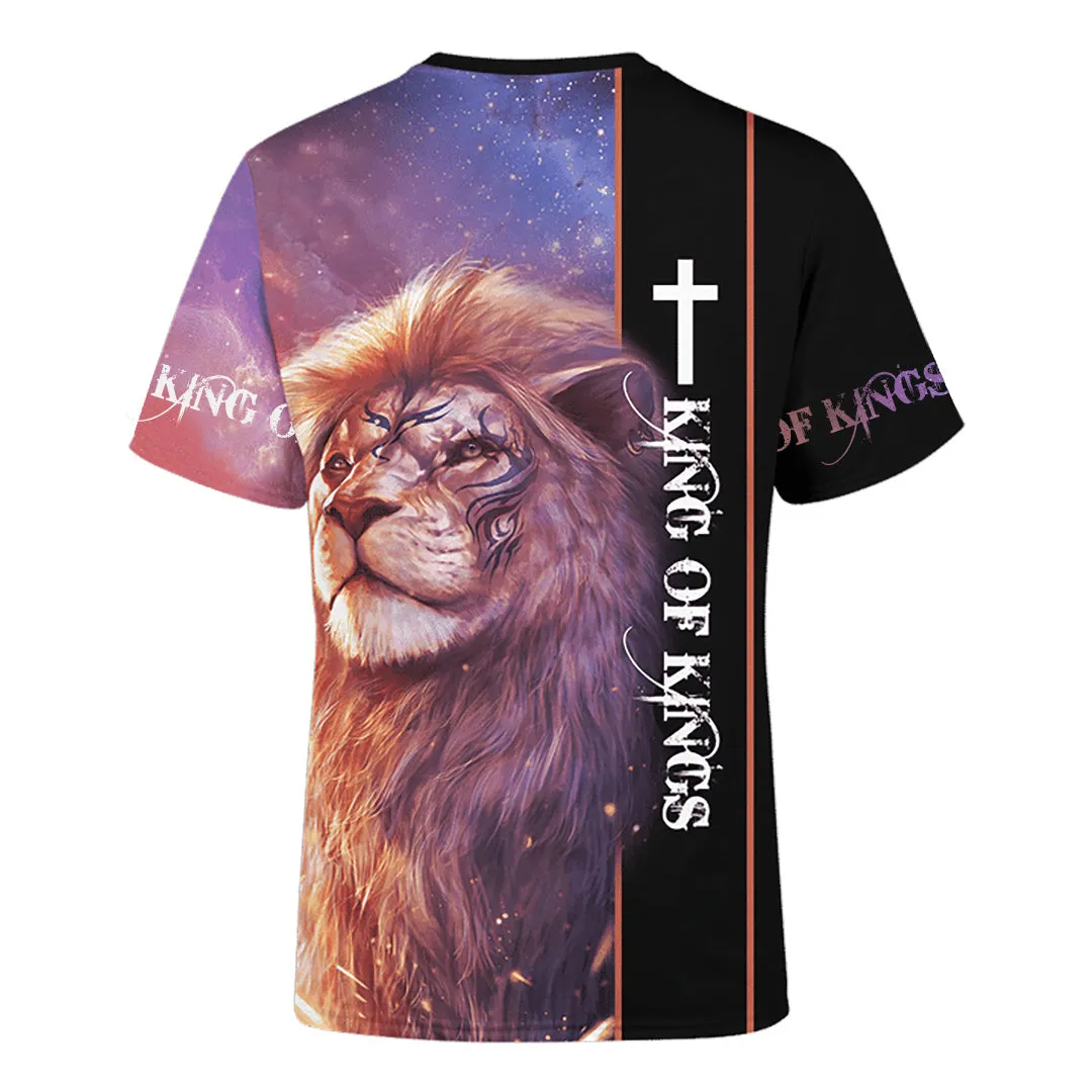 Jesus Lion King Of Kings 3d Shirt - Christian 3D Shirt