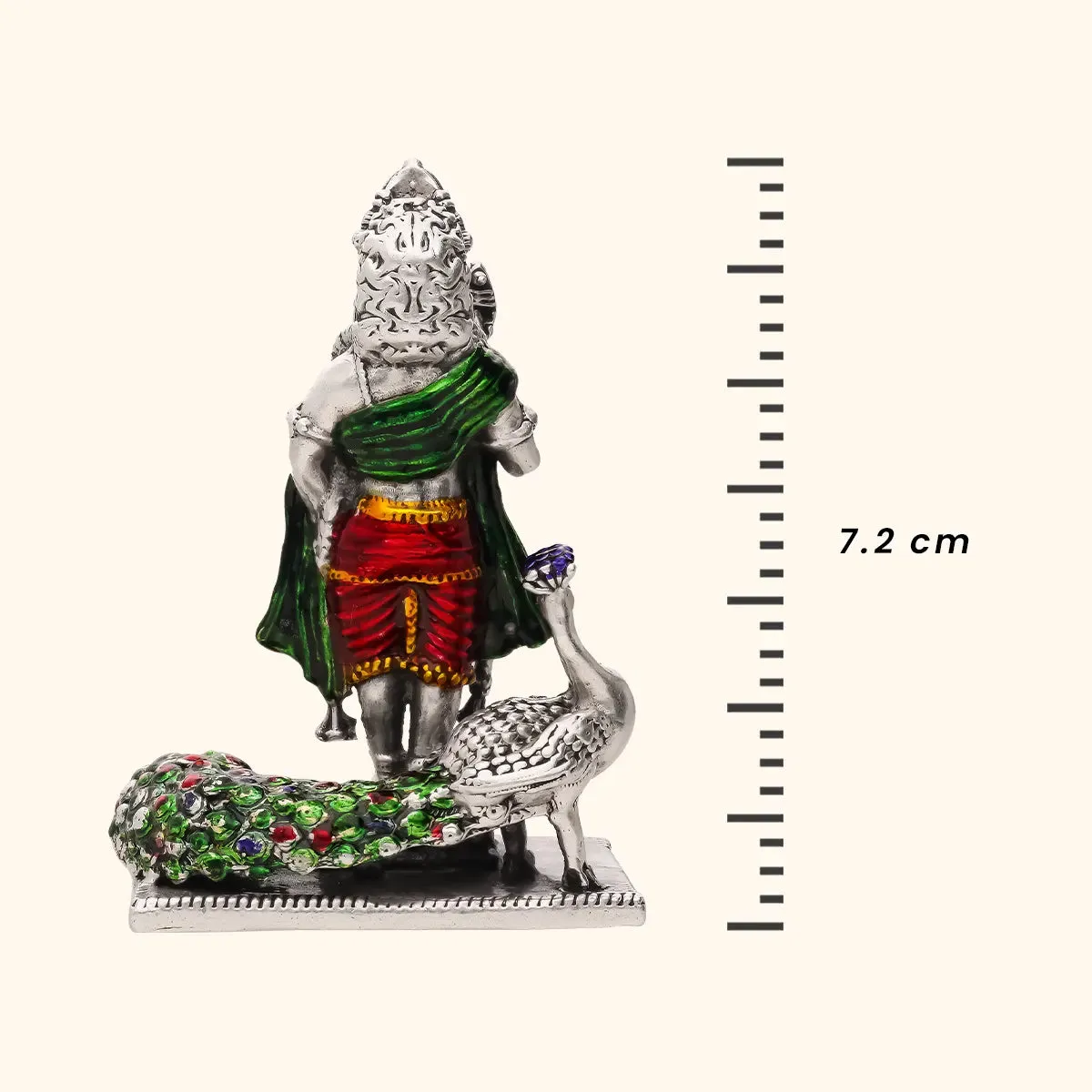 Kartikeya Idol - Antique Silver Murti