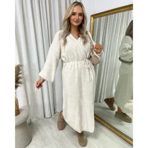 Knitted Long Sleeve Belted Cardigan