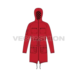 Mens Climbing Parka Jacket Vector