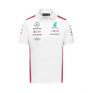 Mercedes Team Mens Polo, White, 2023