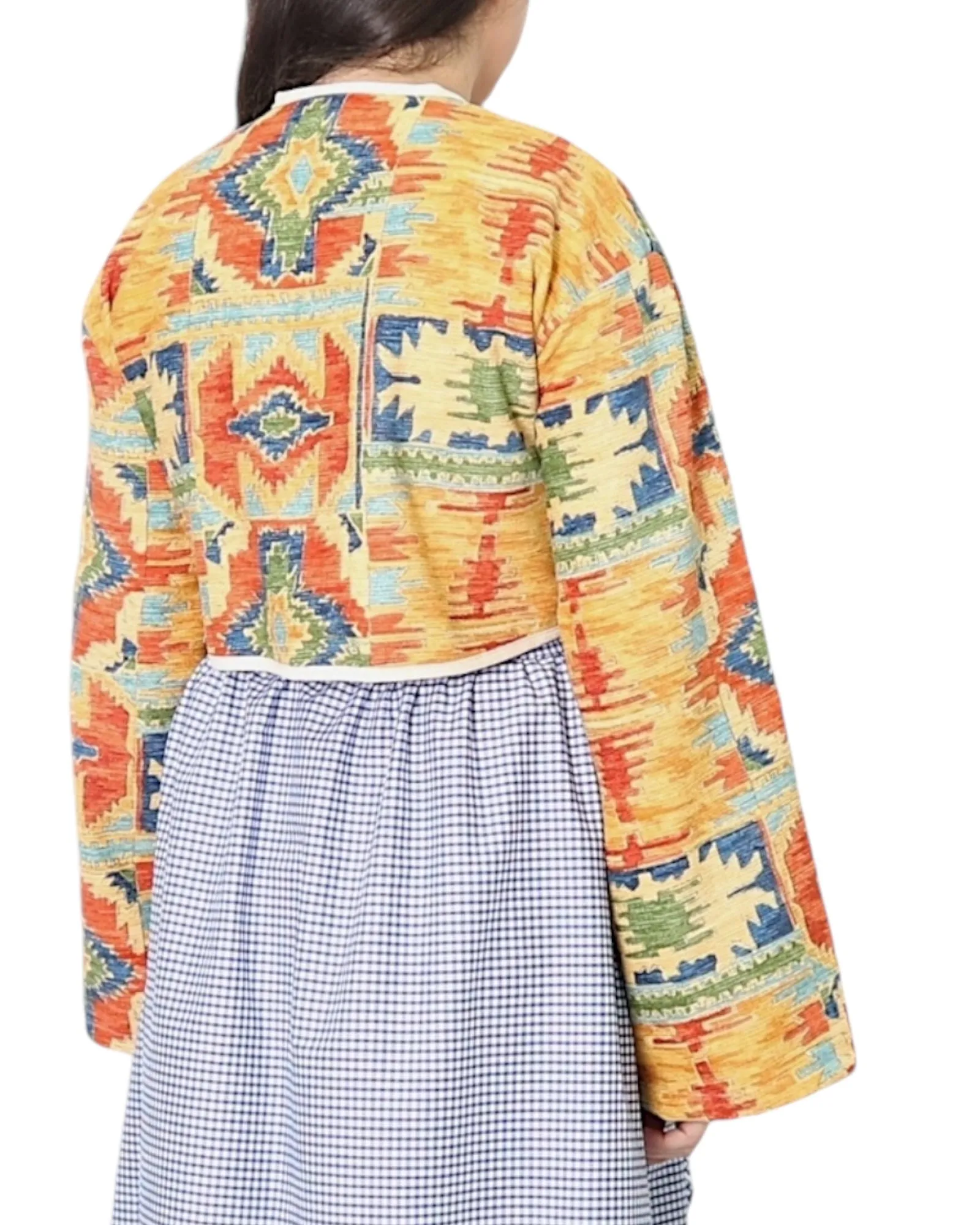Mystic Moods Cropped Aztec Blazer