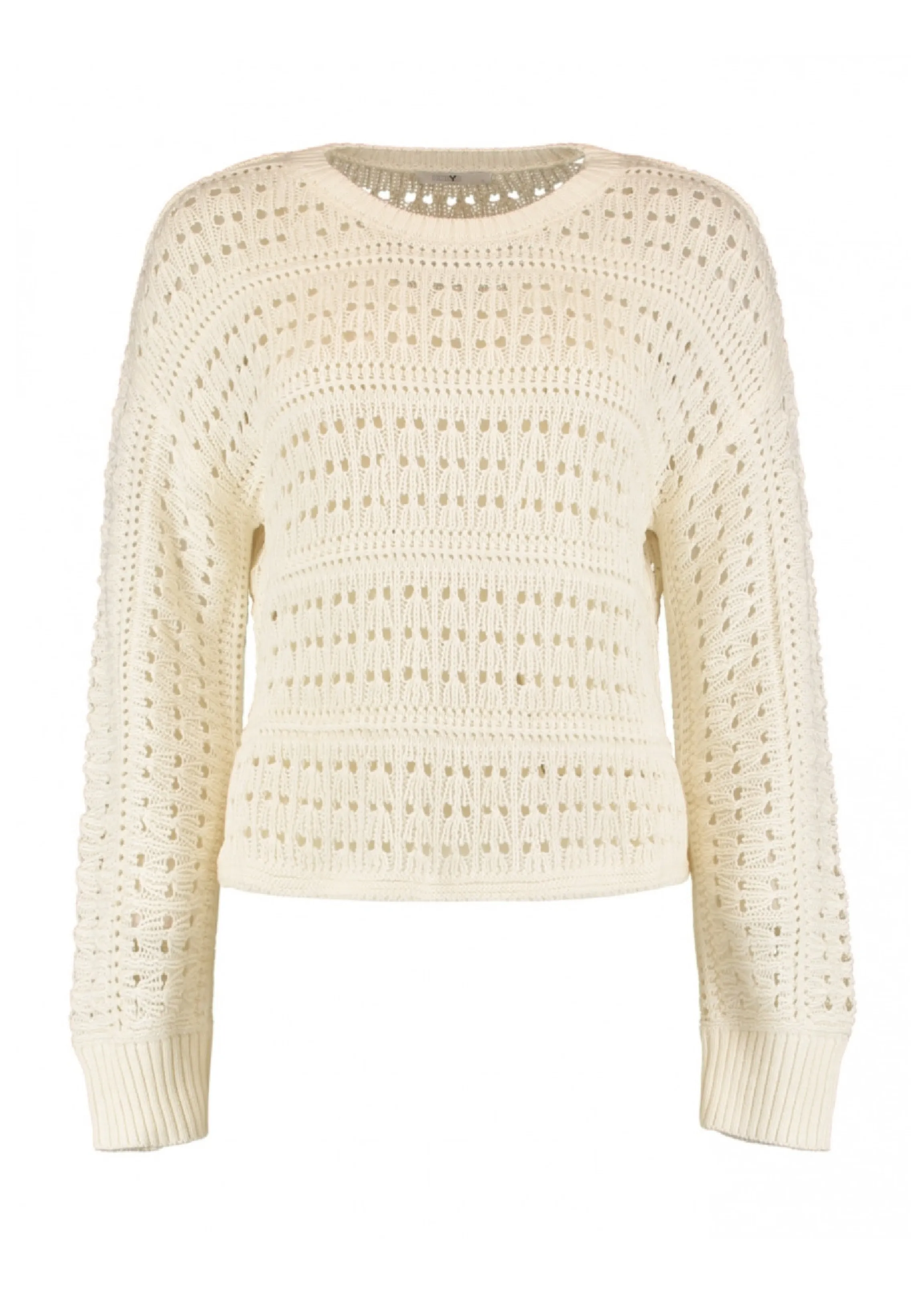 Nella Offwhite Eyelet Knit Jumper