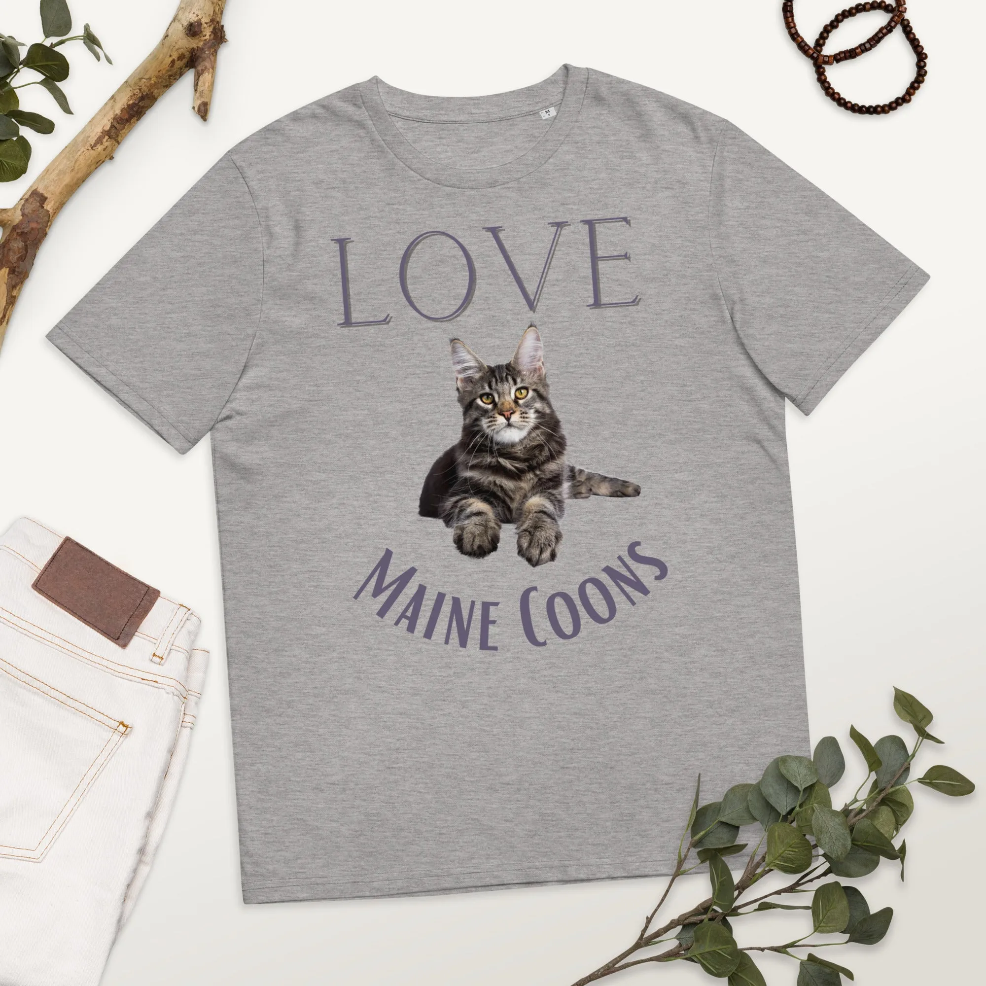 Organic cotton t-shirt, Maine Coon Lovers