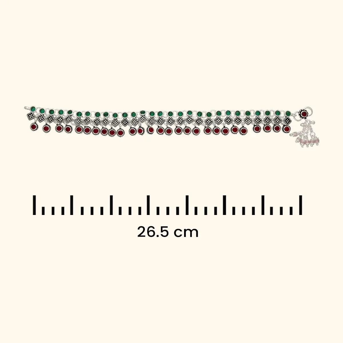 Oxidised Floral Design 925 Silver Payal / Anklet