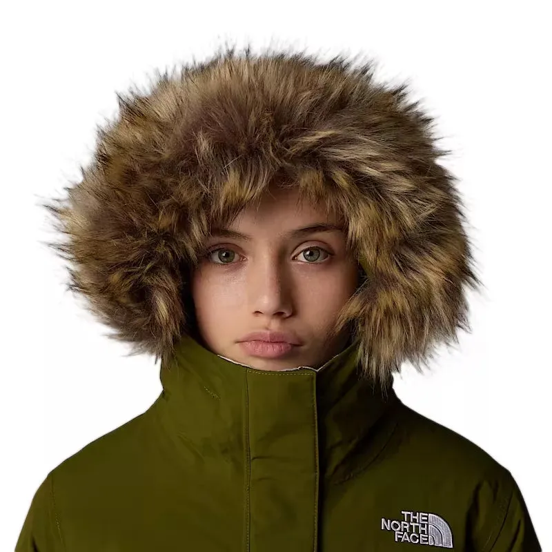 Parka À Capuche The North Face G Arctic - Kaki/Blanc - Fille