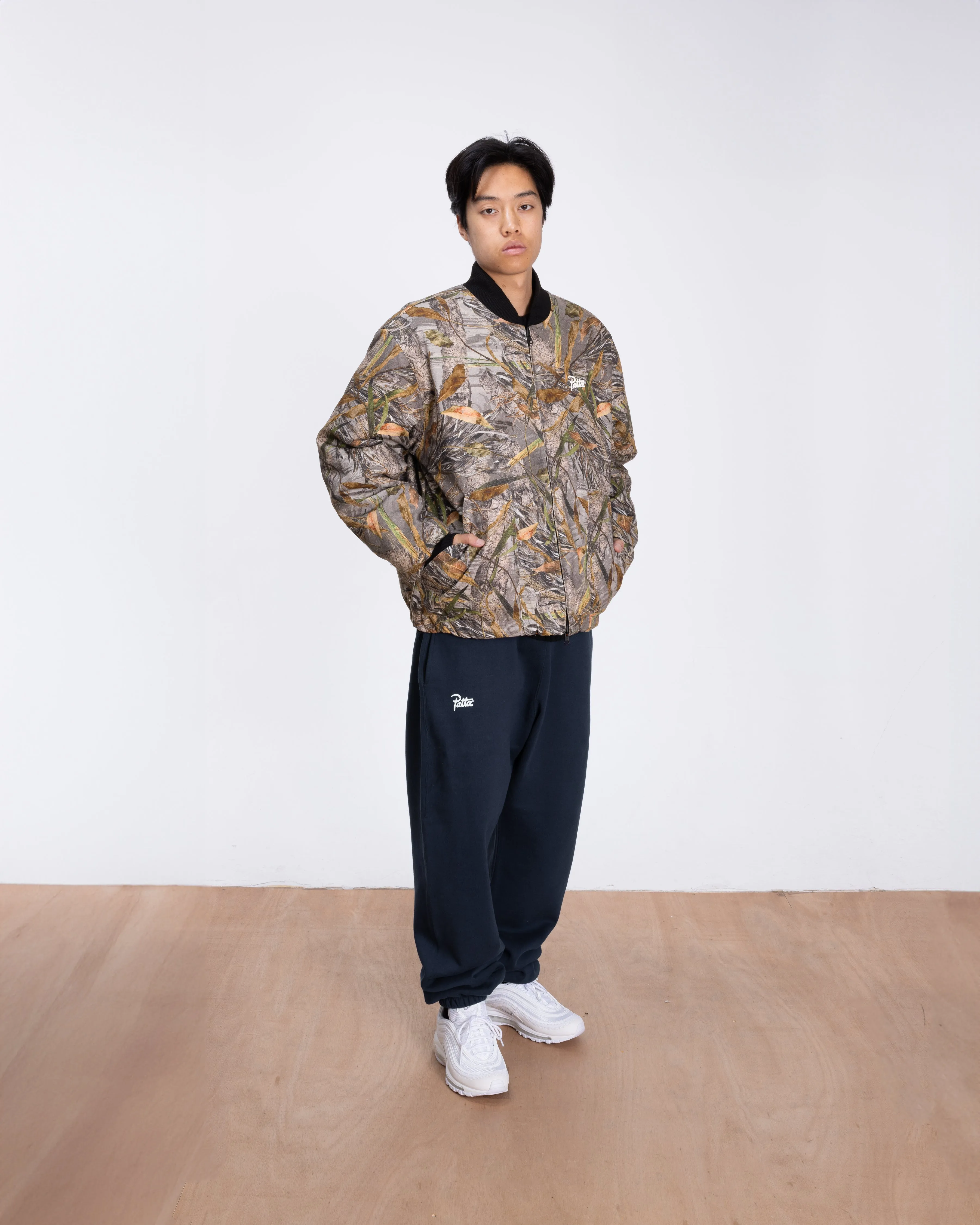 Patta Nature Print Reversible Canvas Bomber Jacket (Nature Print)