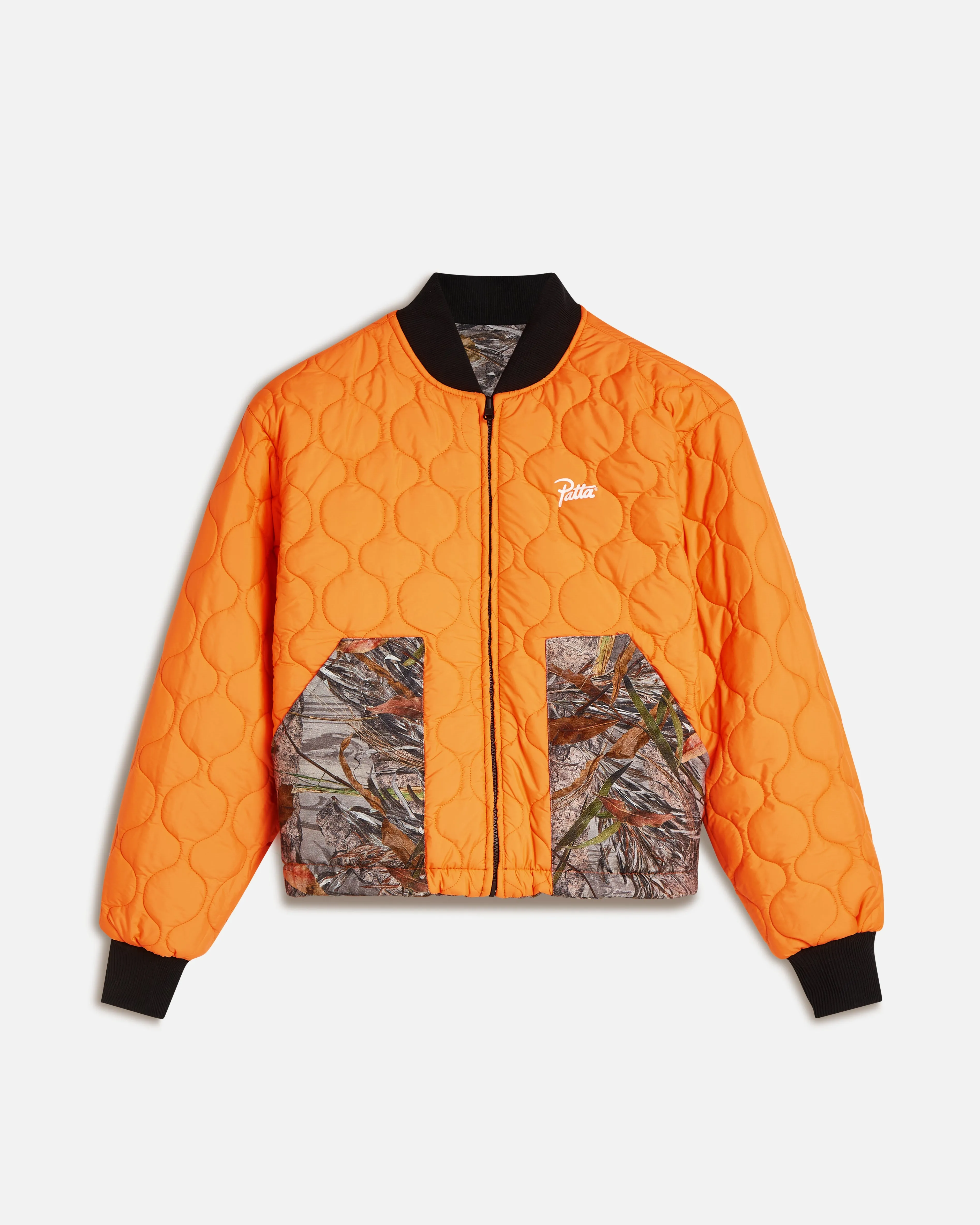 Patta Nature Print Reversible Canvas Bomber Jacket (Nature Print)