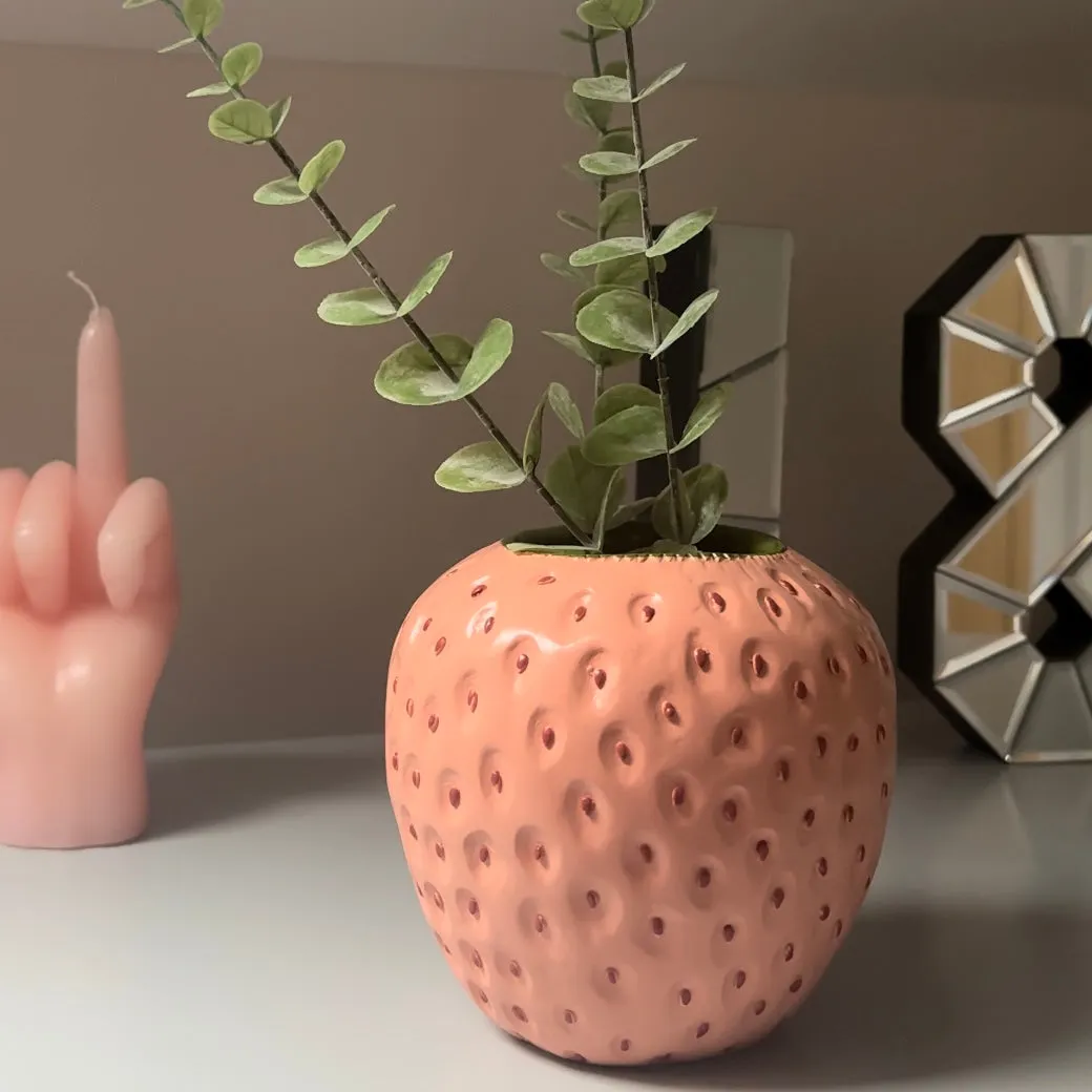 Pink Strawberry Vase