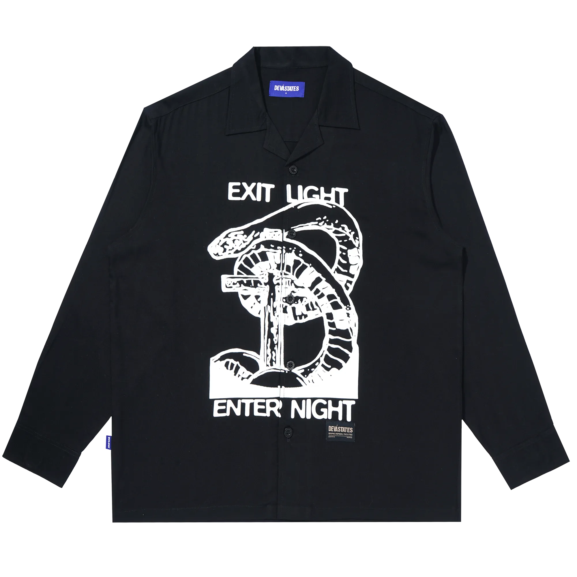 PRAYER L/S Printed Souvenir Shirt  [Black]