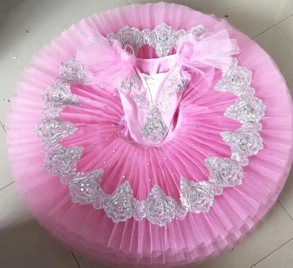 Professional Girls Pancake Tutu Ballerina Performance Costume