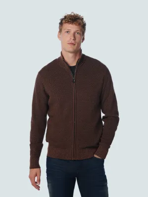 Pullover Full Zipper 2 Coloured Melange | Brown