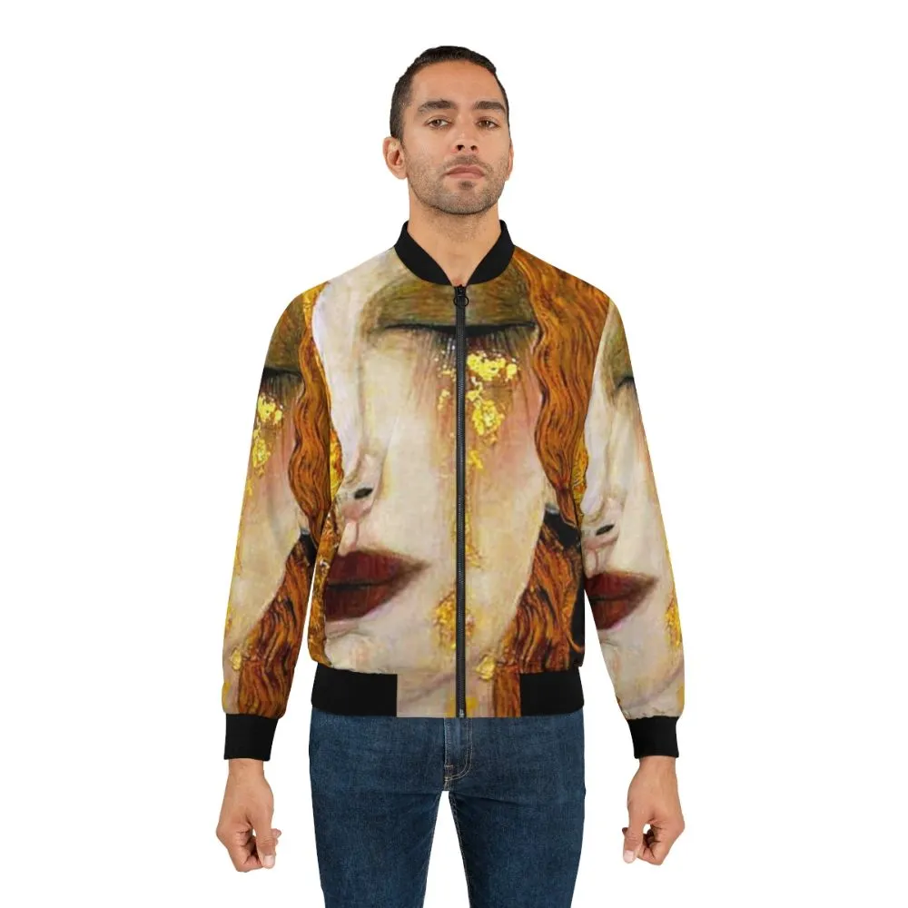 "Freya's Tears" by Gustav Klimt Art Nouveau Symbolism Bomber Jacket