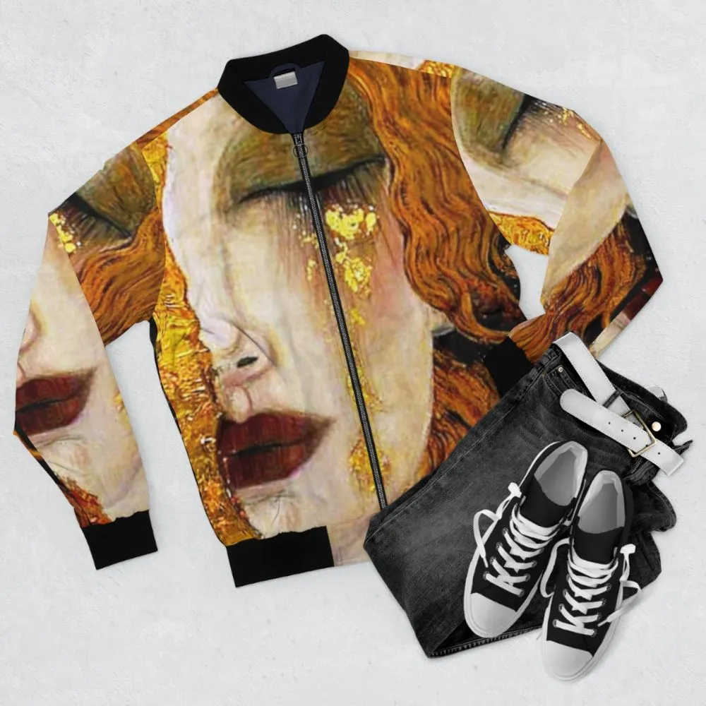 "Freya's Tears" by Gustav Klimt Art Nouveau Symbolism Bomber Jacket