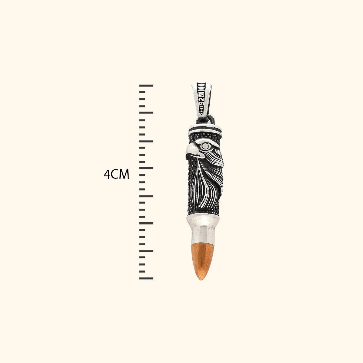 Reloaded Style 925 Silver Bullet Pendant