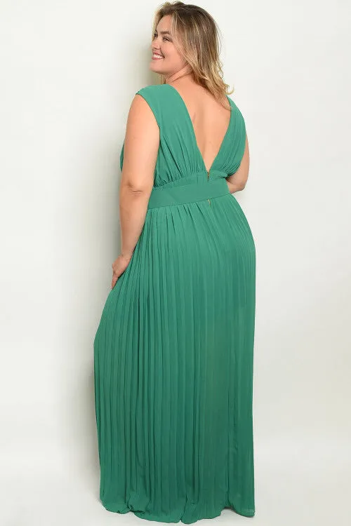 Royal Curves Lynne Jade Dress-FINAL SALE-NOT ELIGIBLE FOR EXCHANGE OR REFUND