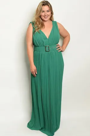 Royal Curves Lynne Jade Dress-FINAL SALE-NOT ELIGIBLE FOR EXCHANGE OR REFUND