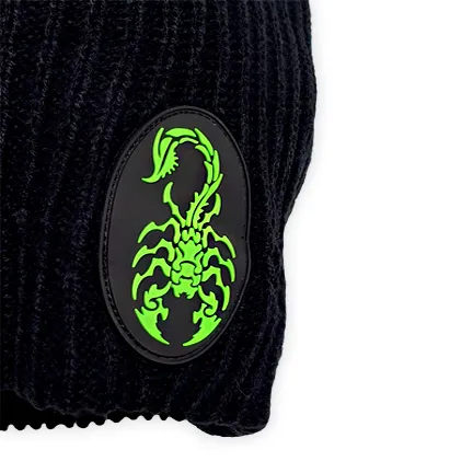 Scorpion Patch Black Beanie