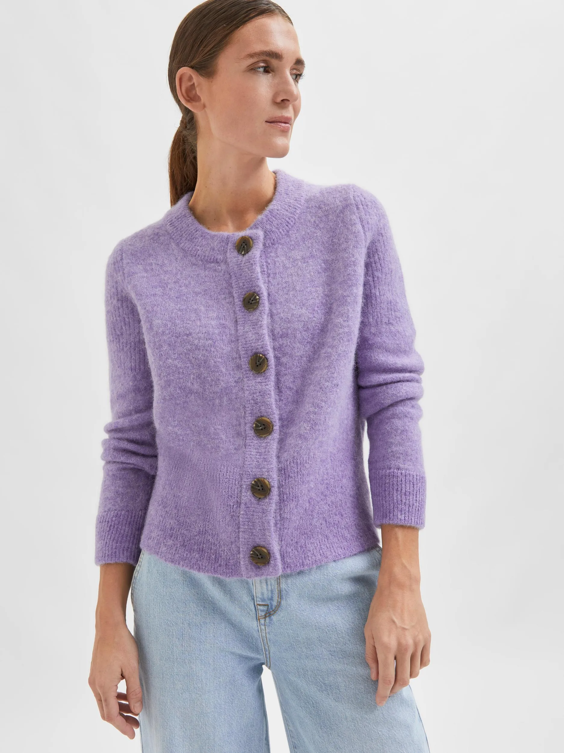 Selected Femme Sia - Strikket uld cardigan