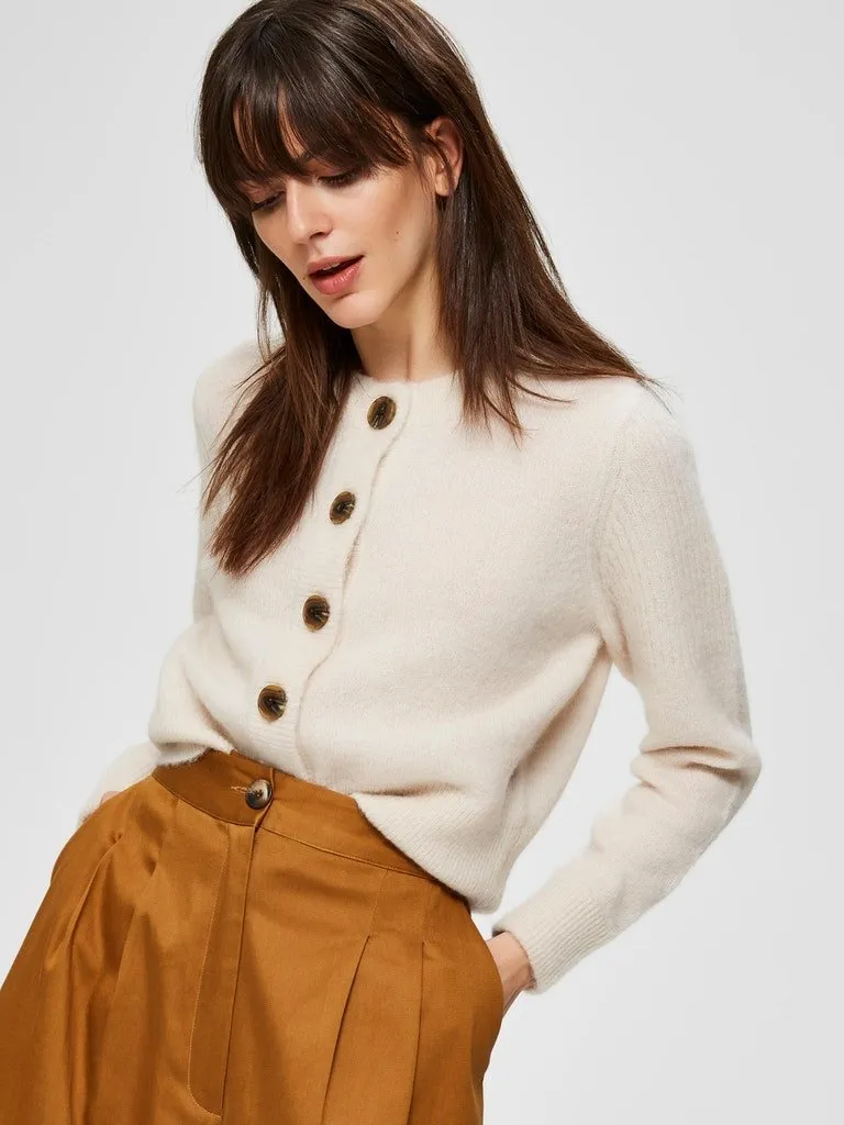 Selected Femme Sia - Strikket uld cardigan