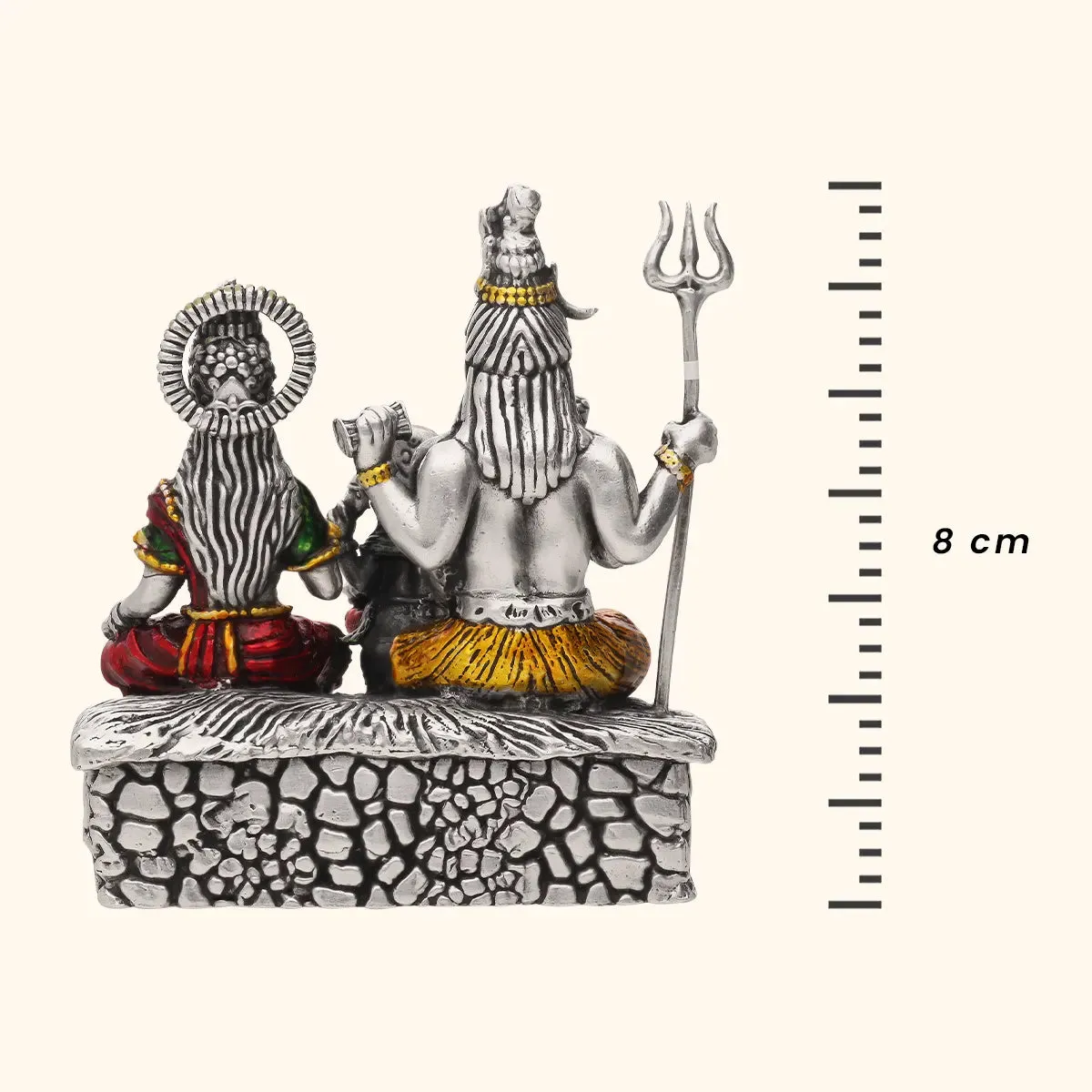 Shiv Parivaar - Antique Silver Idol
