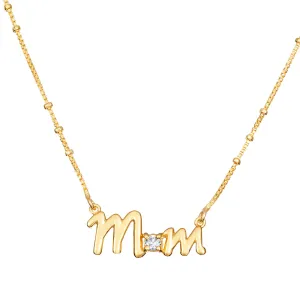 Silver Gold Plated Mum Beaded Necklace