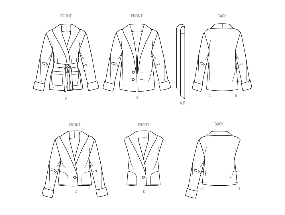 Simplicity Pattern S9692 Unisex Jacket/Coat