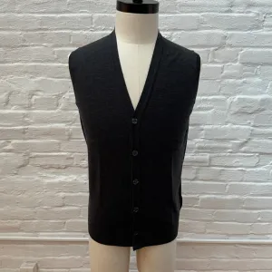 Sleeveless Cardigan - Charcoal