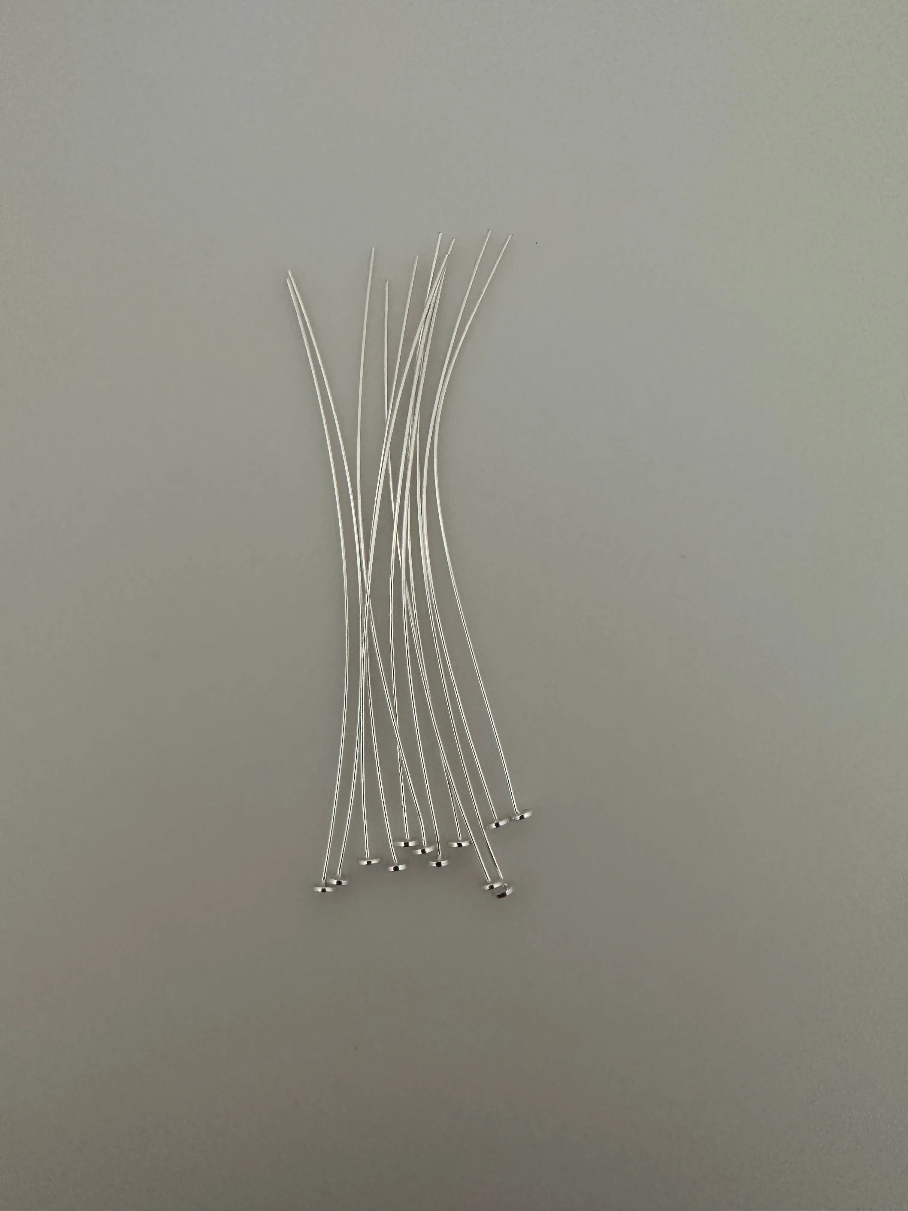 Sterling Silver Flat Headpins | 925 Sterling Silver | 23 Gauge | Available in three sizes: 2", 2.5", 3"