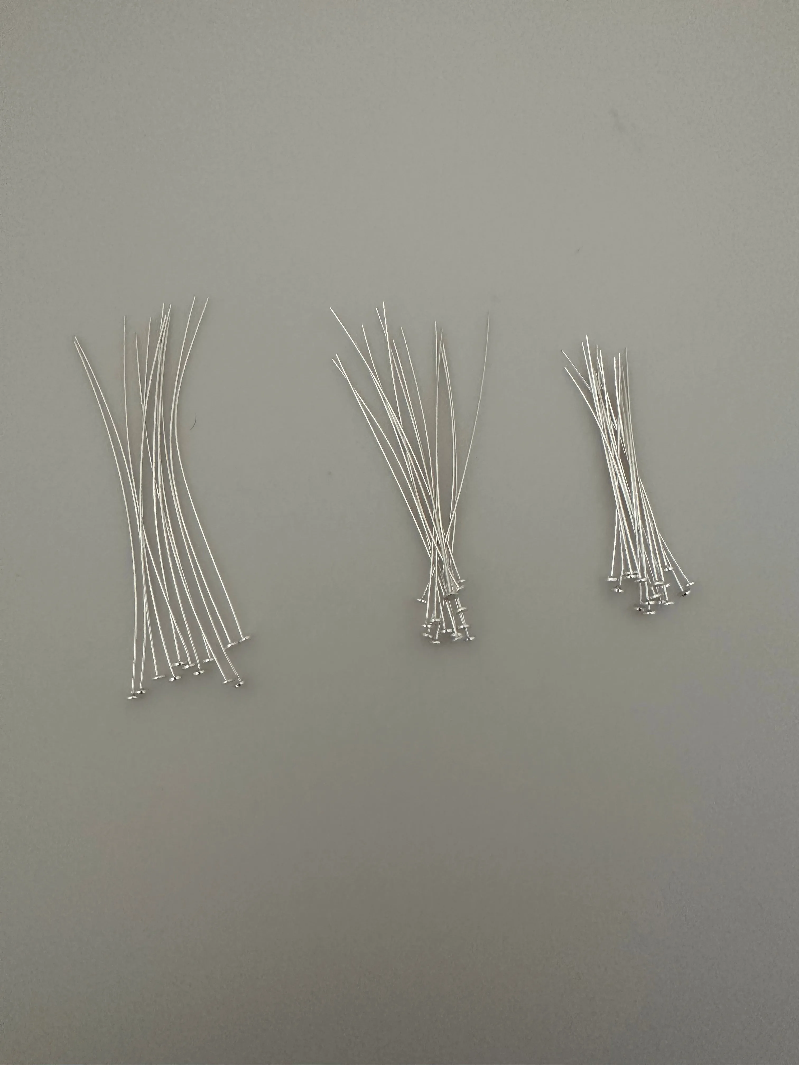 Sterling Silver Flat Headpins | 925 Sterling Silver | 23 Gauge | Available in three sizes: 2", 2.5", 3"