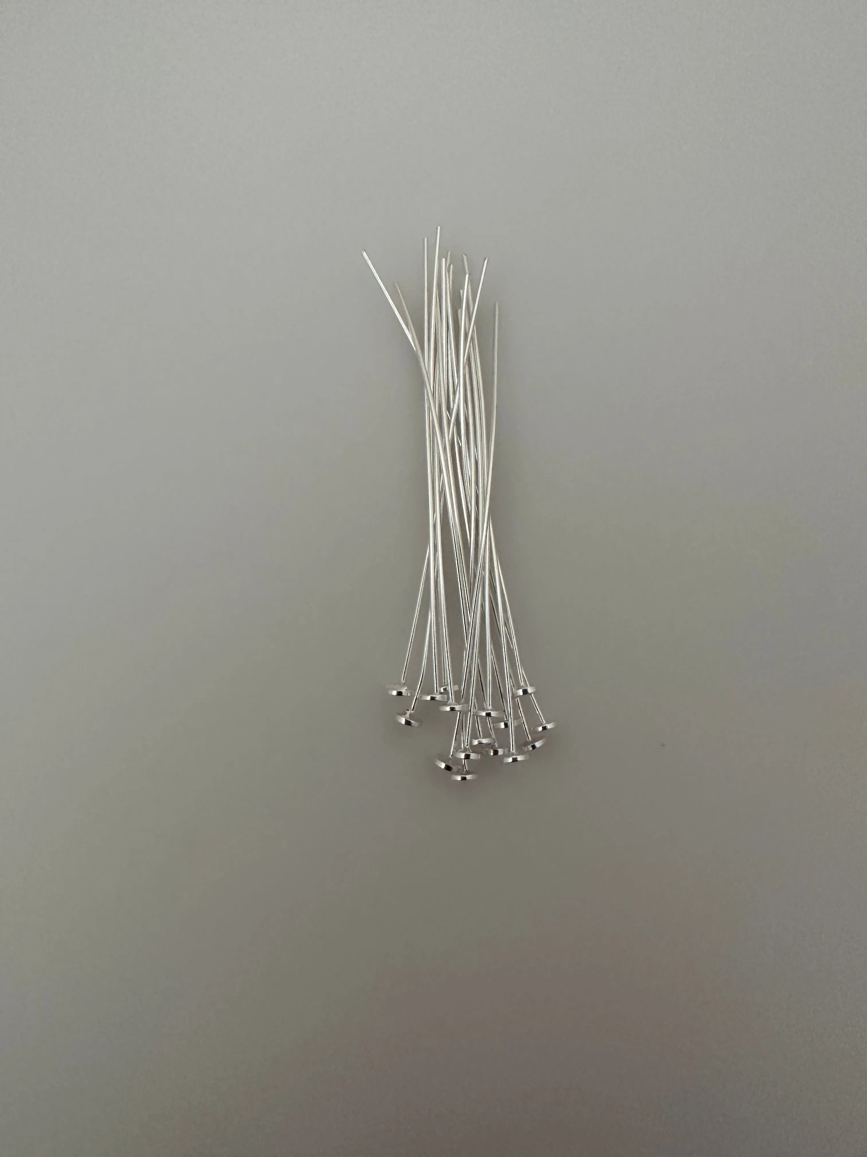 Sterling Silver Flat Headpins | 925 Sterling Silver | 23 Gauge | Available in three sizes: 2", 2.5", 3"