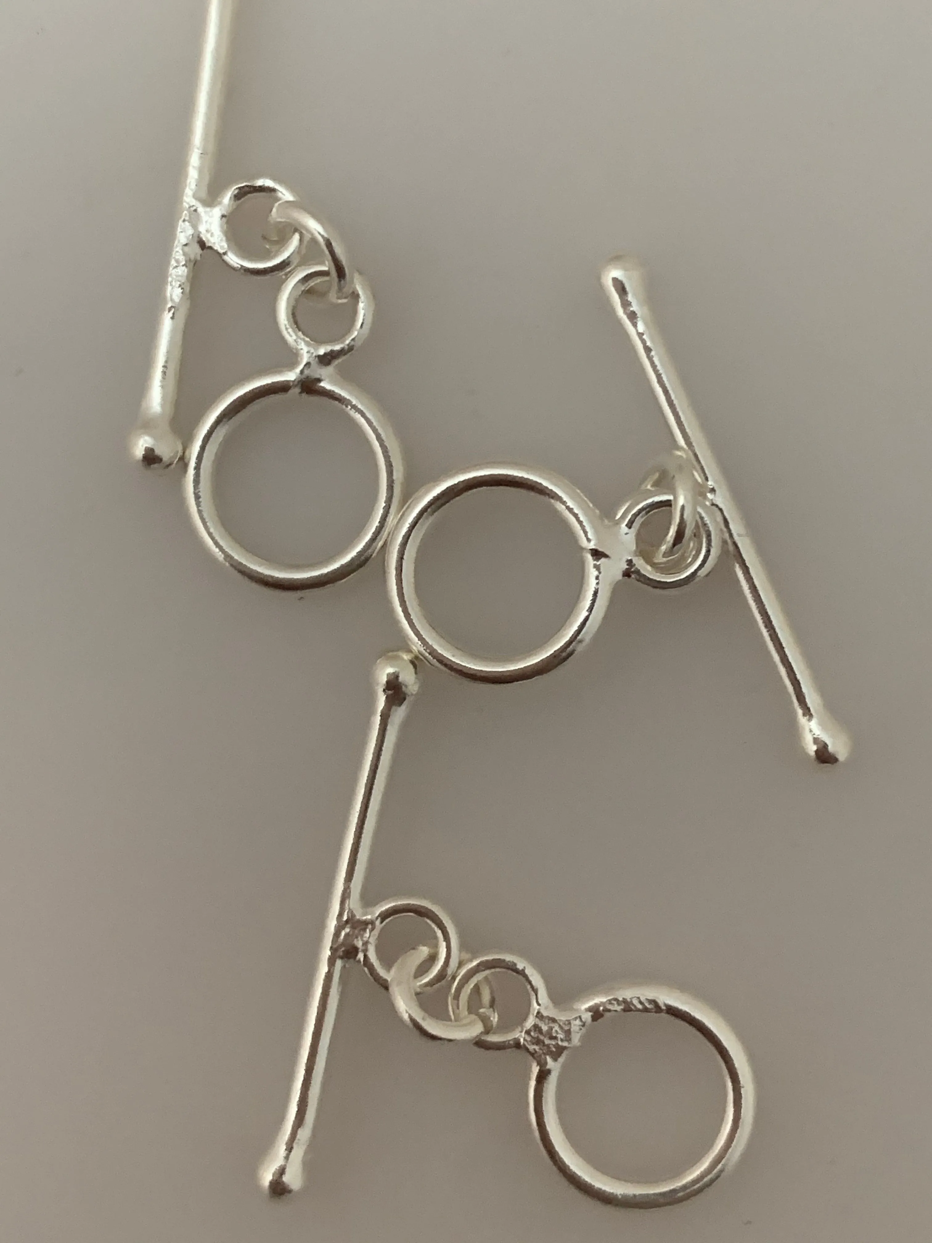 Tiny Plain Toggles | 4sets Per Pack | Sterling Silver Toggle /Clasp Size: 9mm | T6SS