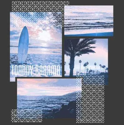 Tommy Bahama Board In Paradise T-Shirt - Coal