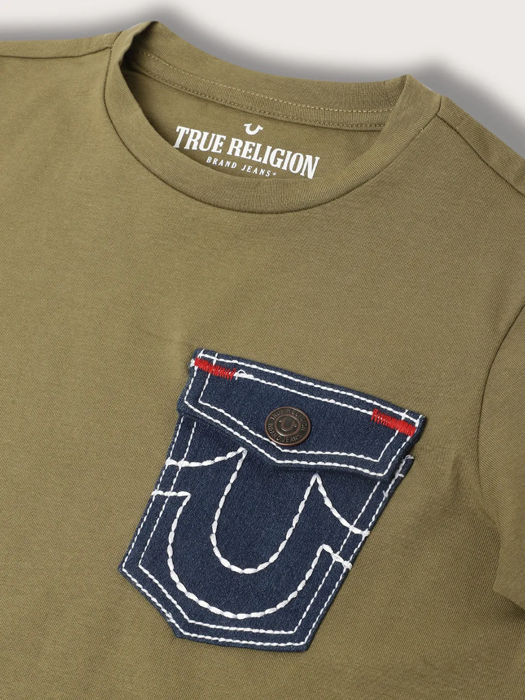 True Religion Kids Olive Regular Fit T-Shirt