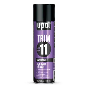 U-POL Trim #11 High Build Top Coat 450ml Satin Black