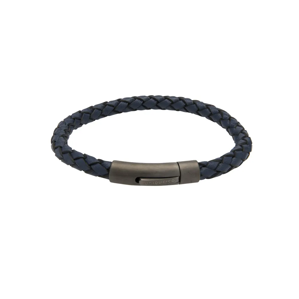 Unique & Co Blue Leather Bracelet B425BLUE