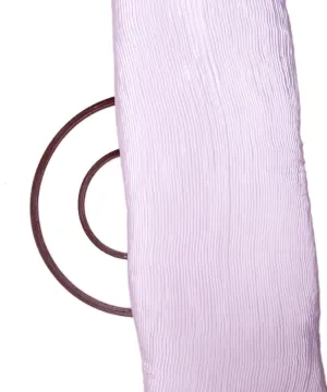 White Colour Plain Pleated Satin Fabric