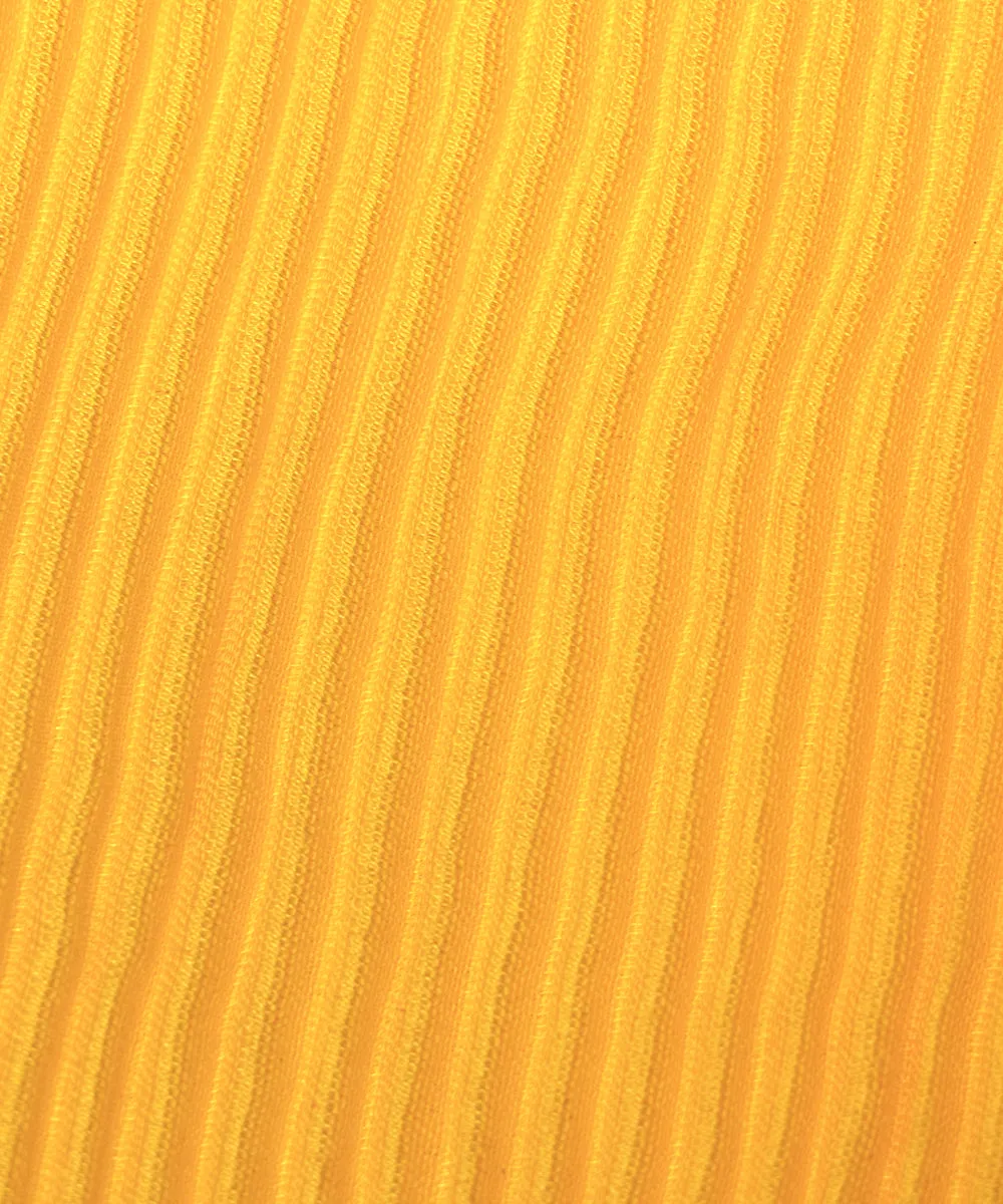 Yellow Colour Plain Pleated Satin Fabric